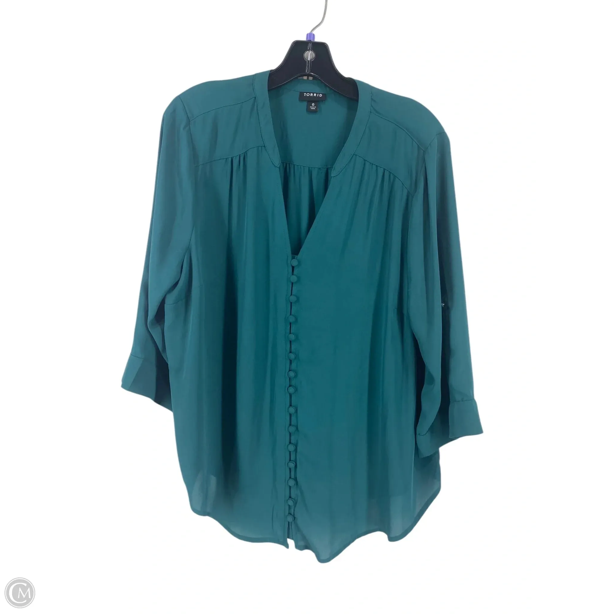 Top Long Sleeve By Torrid In Green, Size: 0