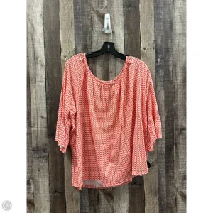 Top Long Sleeve Designer By Michael Kors In Orange & Yellow, Size: 3x