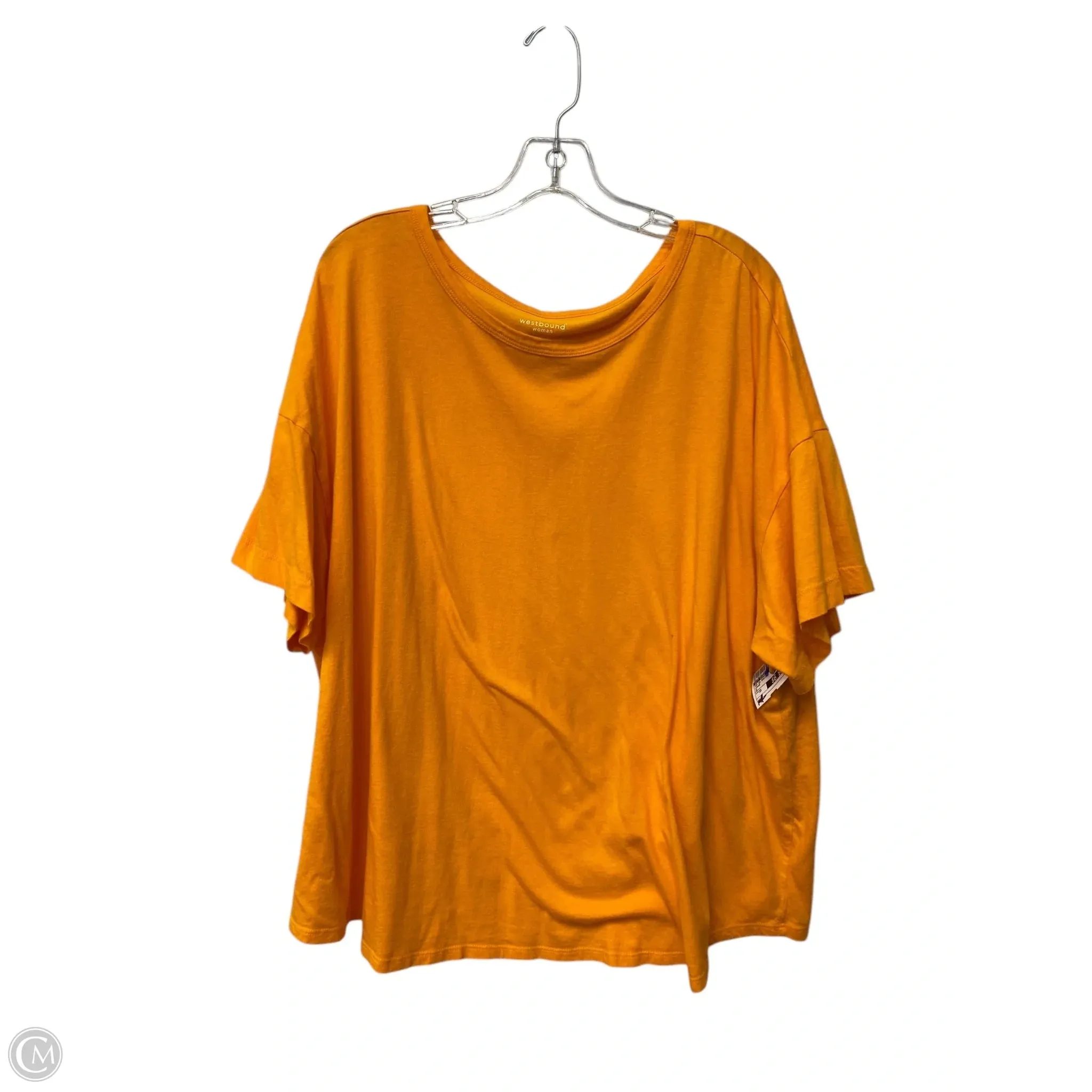 Top Short Sleeve Basic By West Bound In Orange, Size: 3x