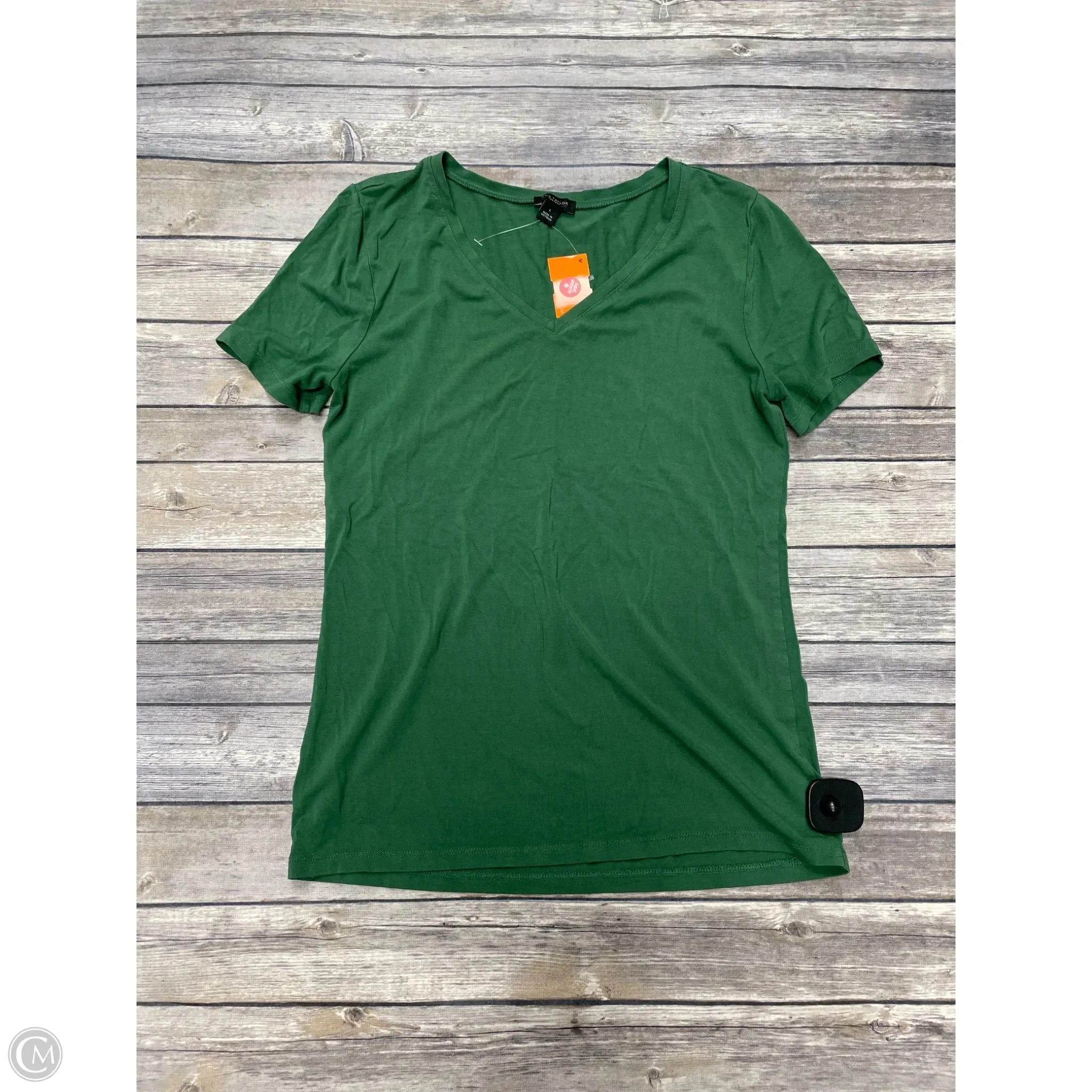 Top Short Sleeve By Ann Taylor In Green, Size: S