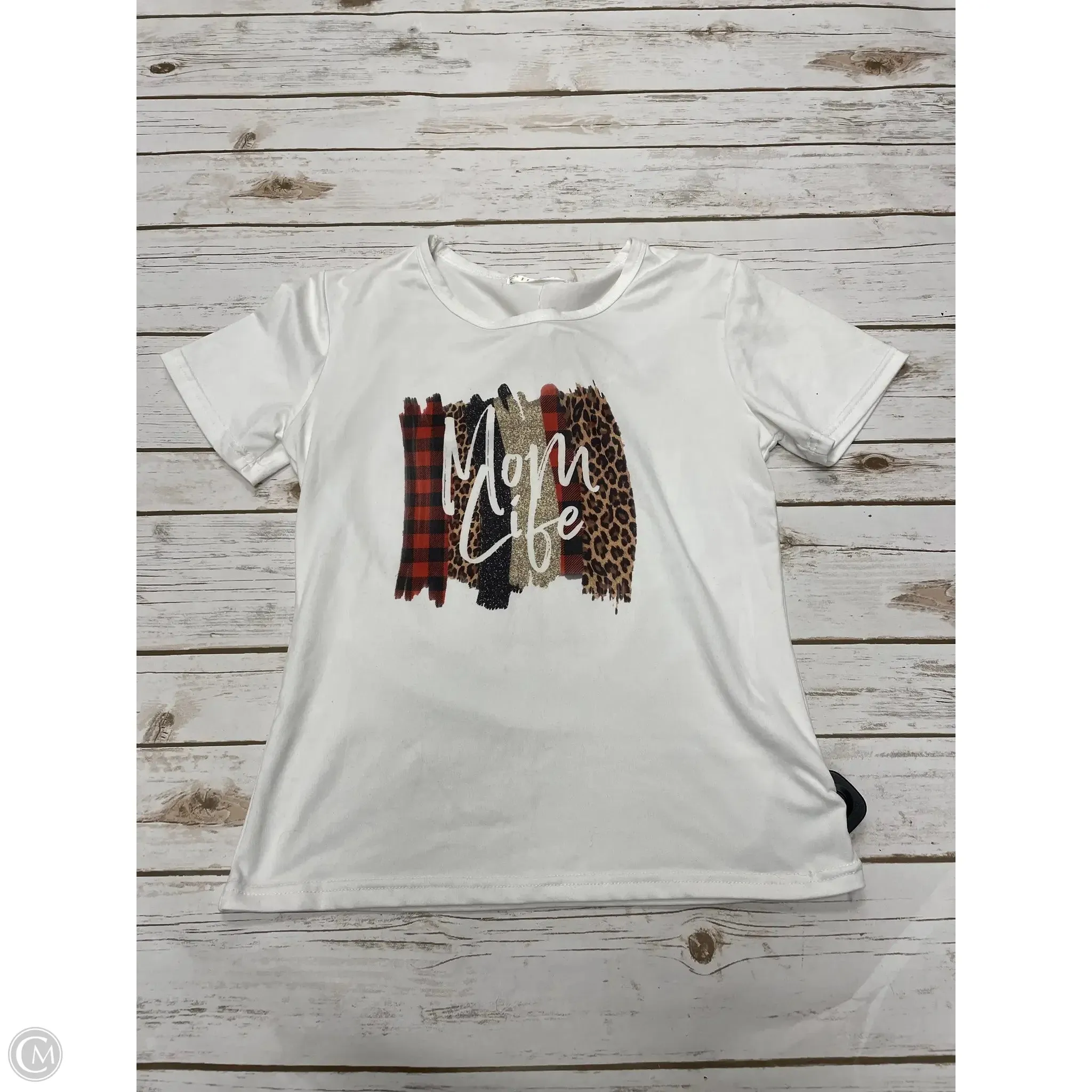 Top Short Sleeve By Cme In Multi-colored, Size: M