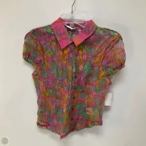 Top Short Sleeve By Free People In Rainbow Print, Size: M
