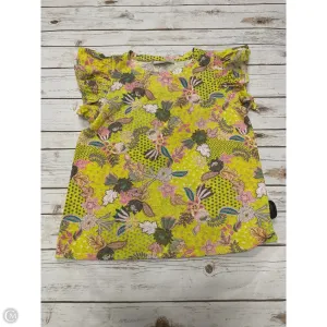 Top Short Sleeve By Loft In Floral Print, Size: L