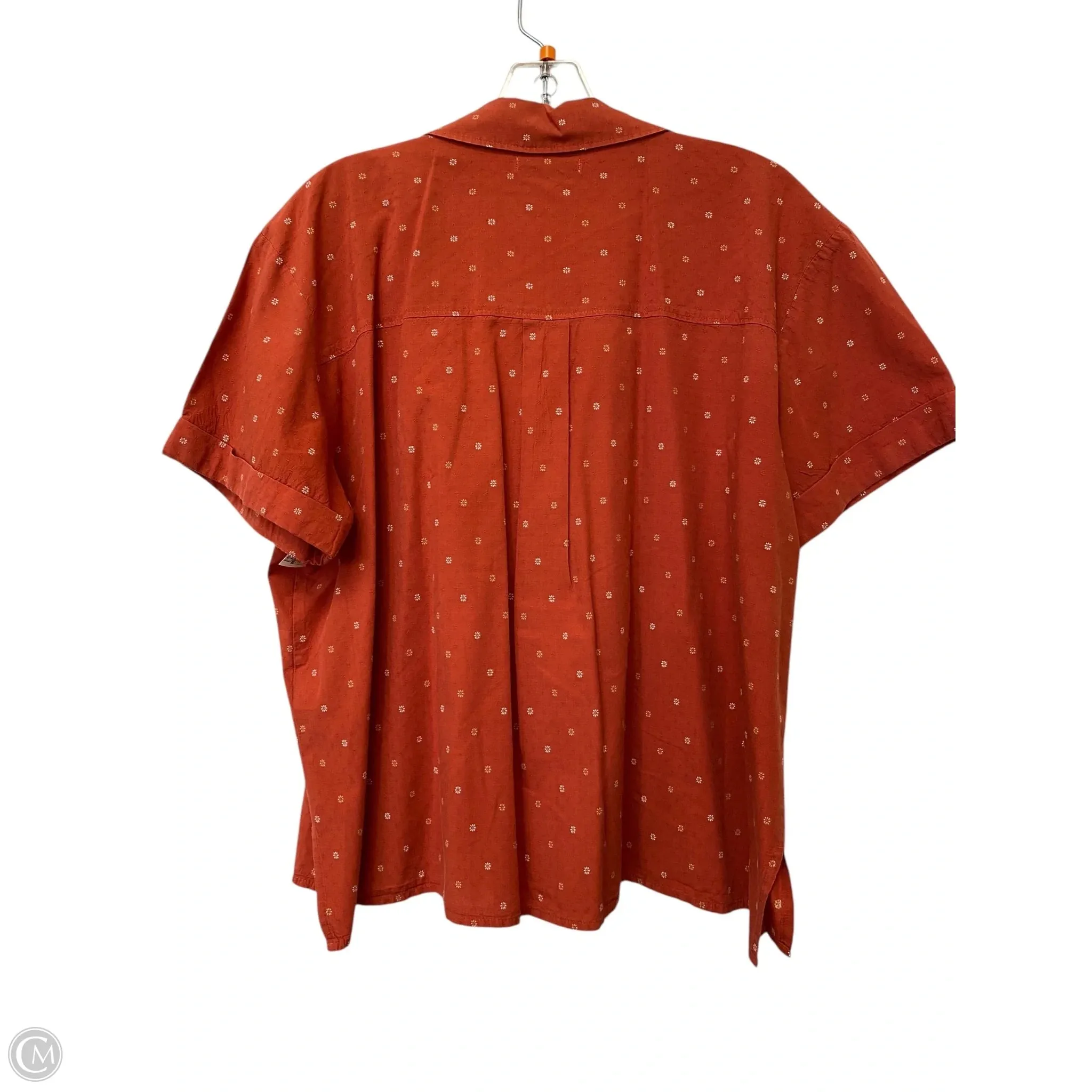 Top Short Sleeve By Madewell In Orange, Size: Xl
