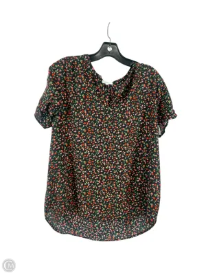 Top Short Sleeve By Pleione In Floral Print, Size: M