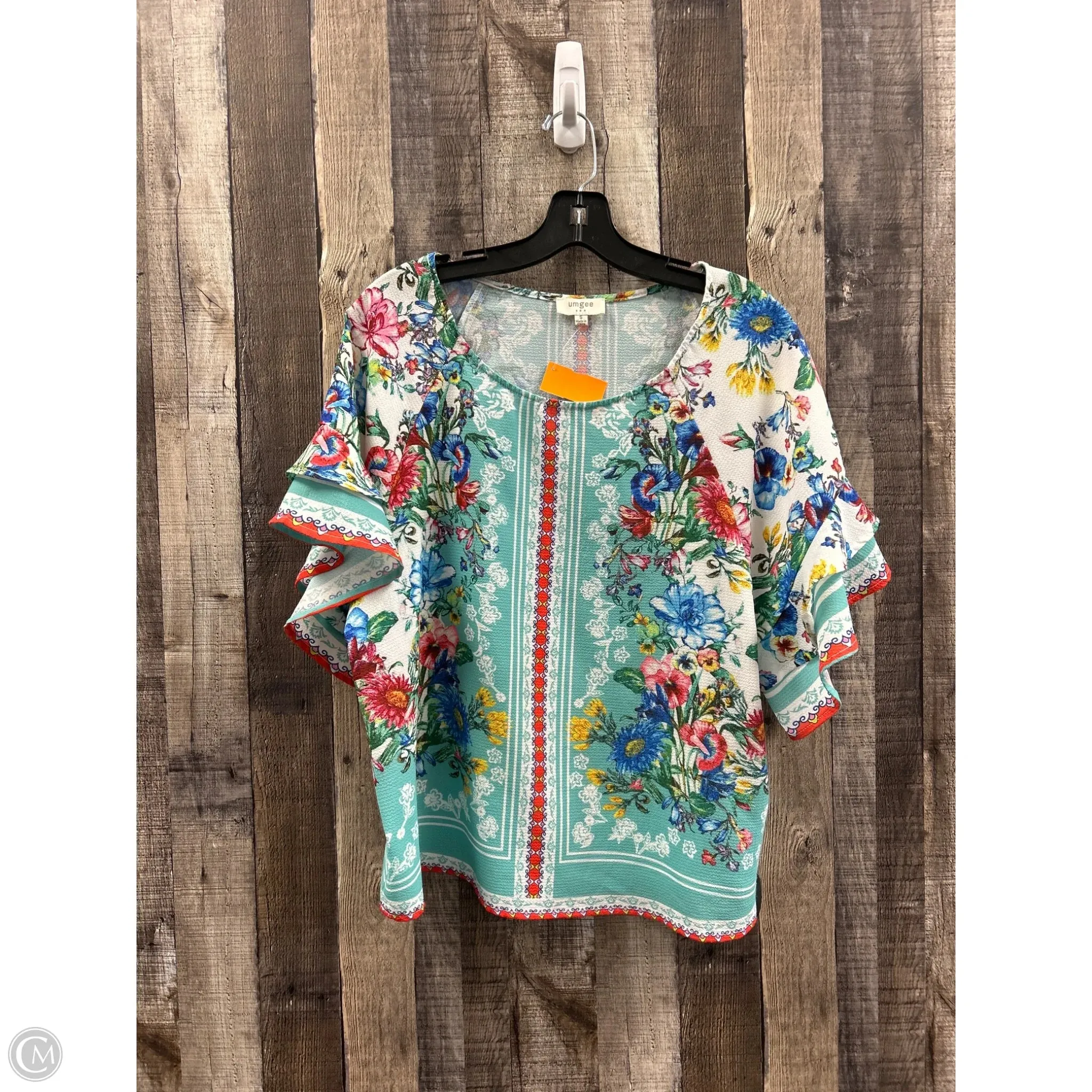 Top Short Sleeve By Umgee In Multi-colored, Size: S