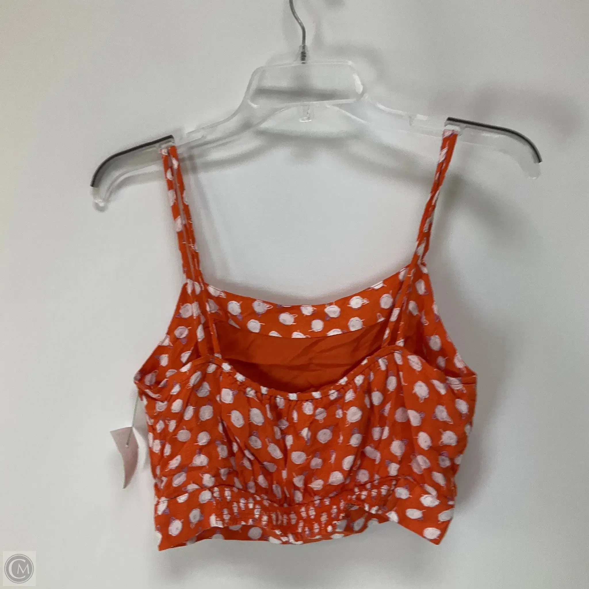 Top Sleeveless By Anthropologie In Orange & White, Size: S