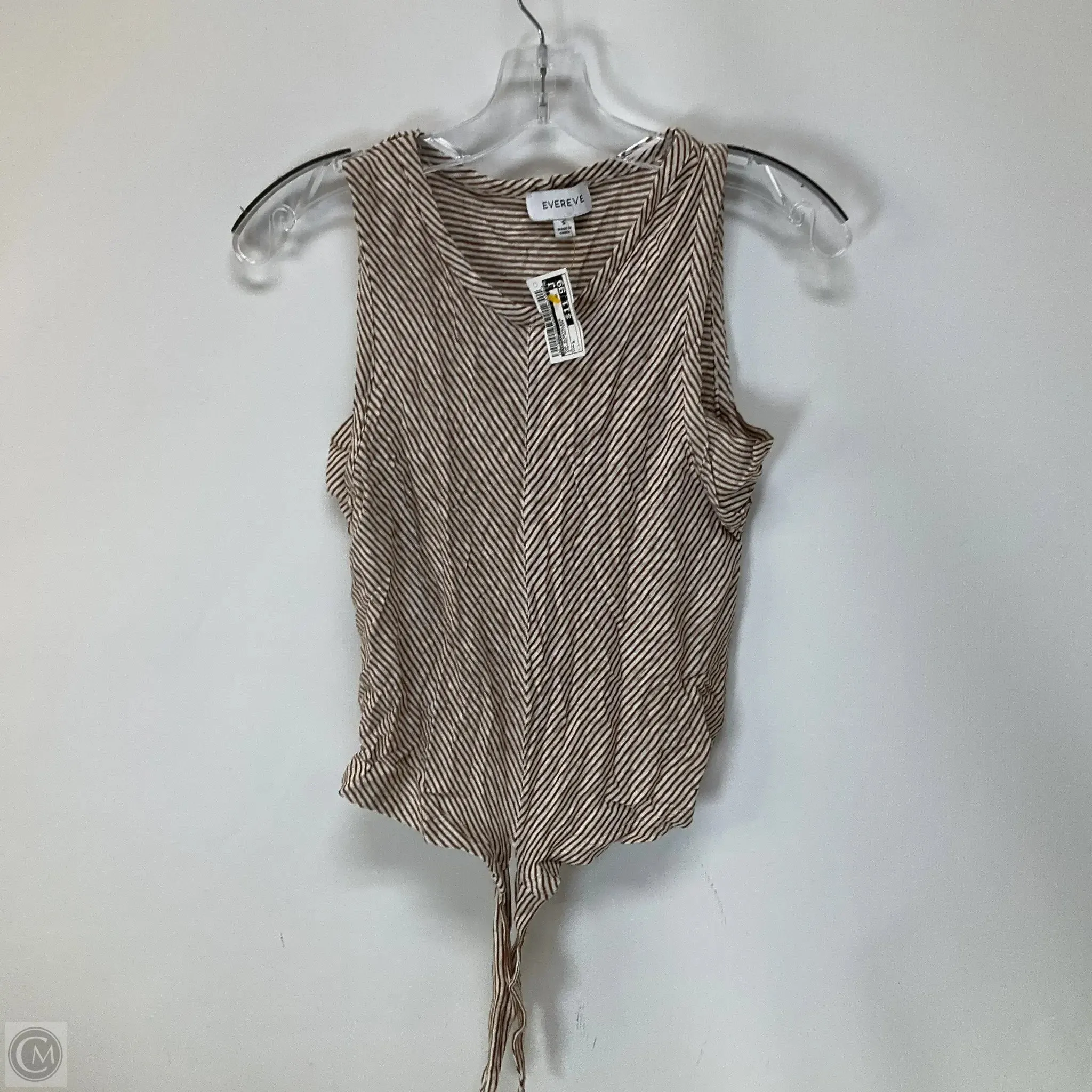 Top Sleeveless By Evereve In Striped Pattern, Size: S