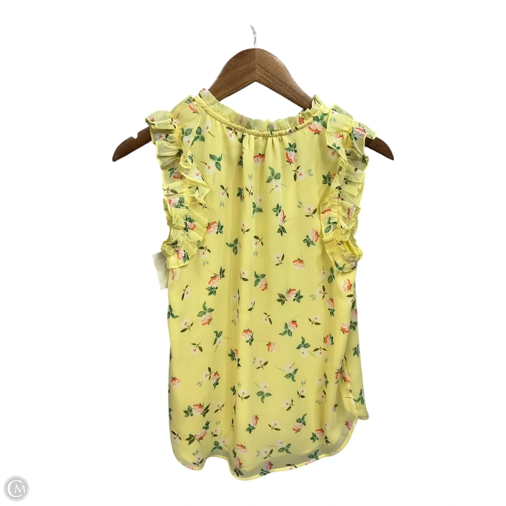 Top Sleeveless By Loft In Yellow, Size: Xs