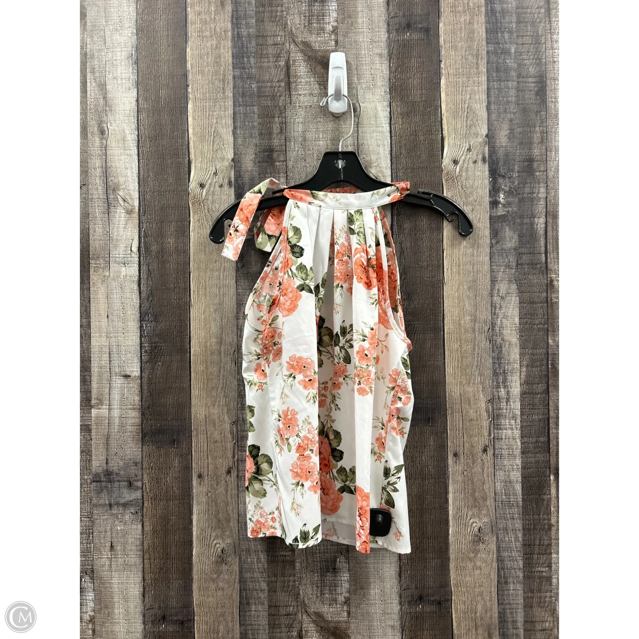 Top Sleeveless By Shein In Floral Print, Size: S
