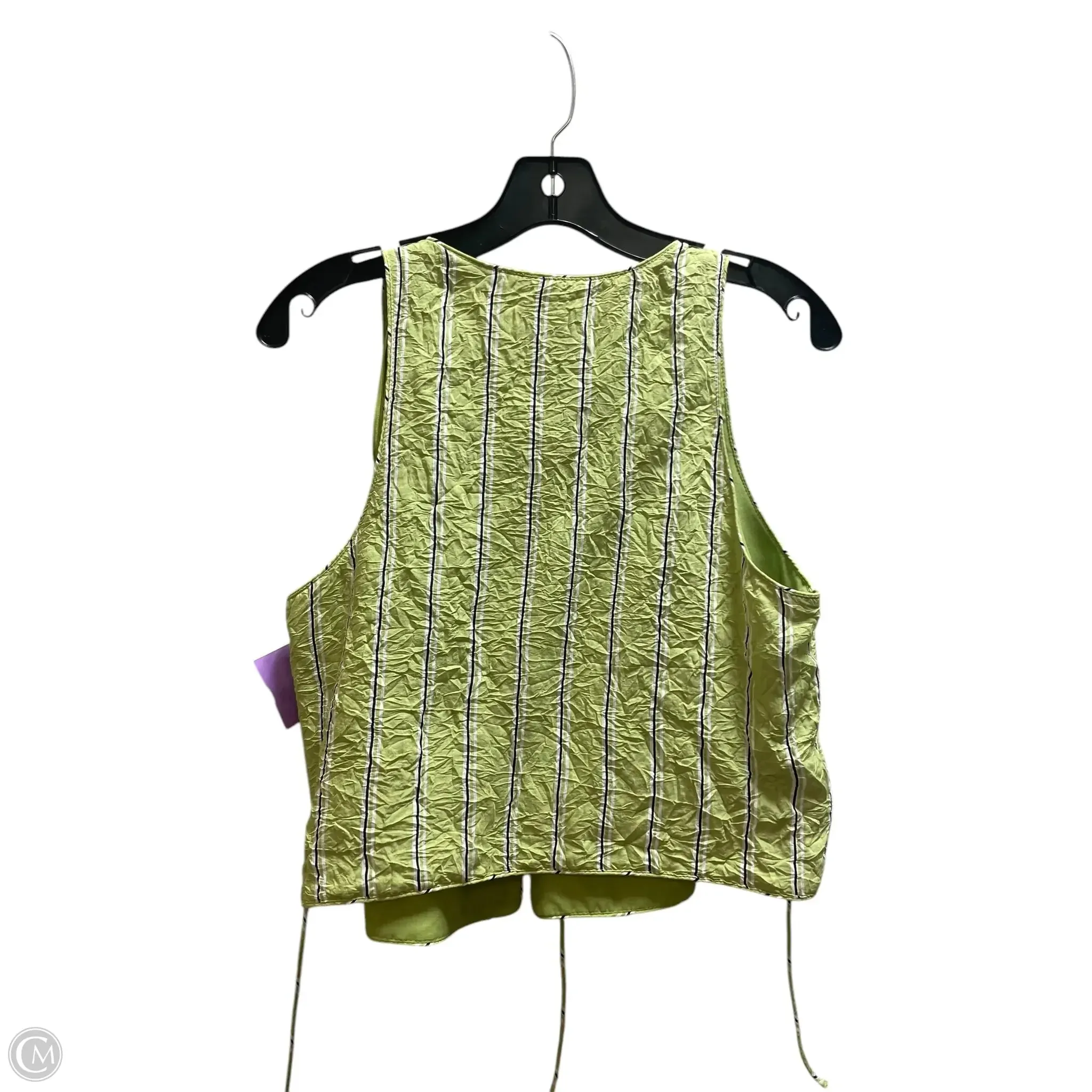 Top Sleeveless By Zara In Green, Size: S