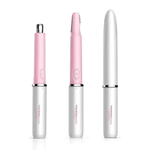 TOUCHBeauty Hair Trimmer for Face Eyebrow Nose Ear Body Hair Trimming, All in ONE Hair Remover for Women & Men Dual Blades Shaver Battery Powered TB-1458