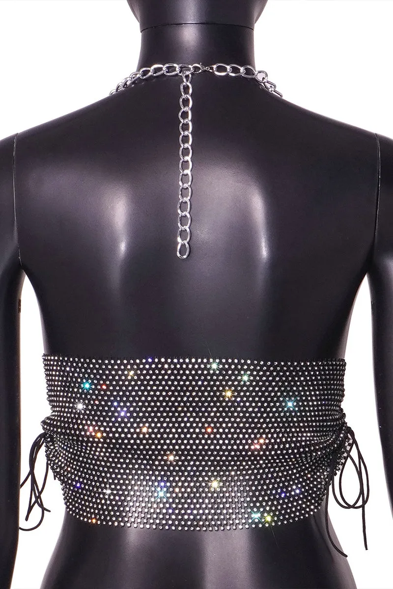 TR3002 Halter Fishnet Top