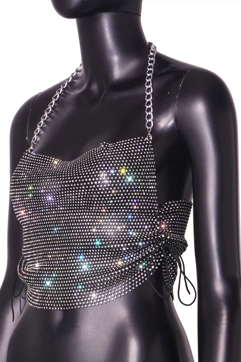 TR3002 Halter Fishnet Top