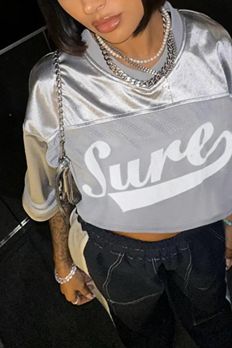 TR3048 Sporty Crop Shirt Top