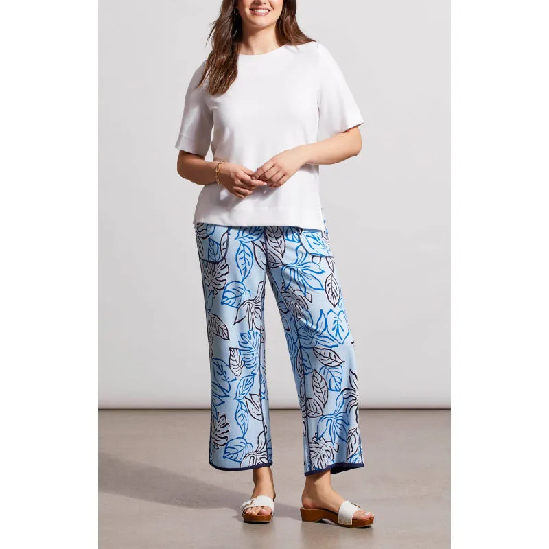 Tribal Boat Neck Elbow Sleeve Top w/ Side Slits