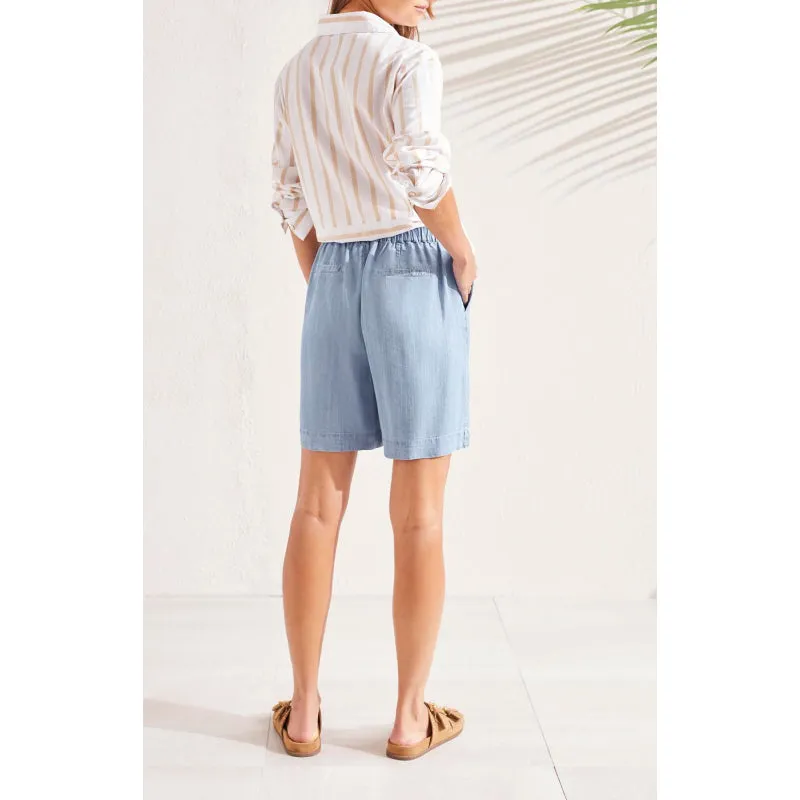 Tribal Flowy Pull-On Wide Short w/ Pockets