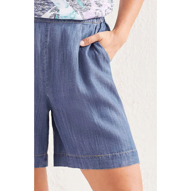 Tribal Flowy Pull-On Wide Short w/ Pockets