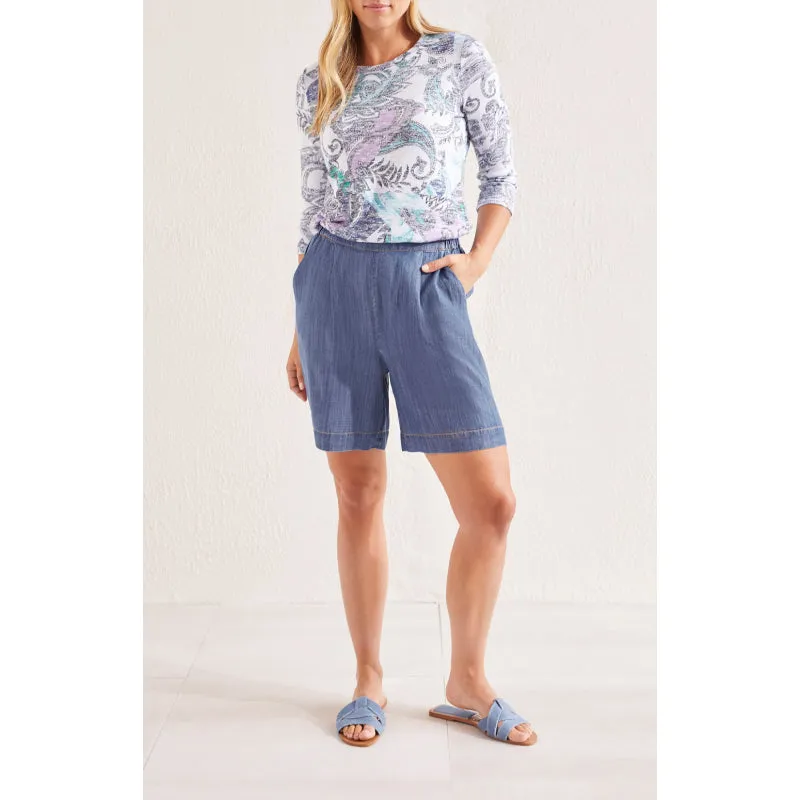Tribal Flowy Pull-On Wide Short w/ Pockets