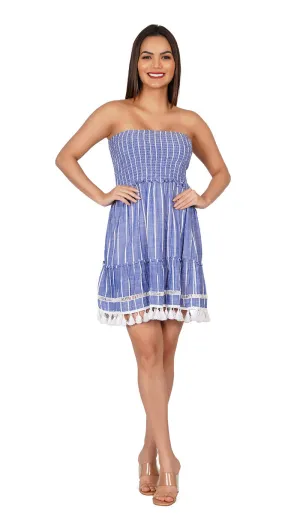 Tube Top Dress | Strapless Striped Dress