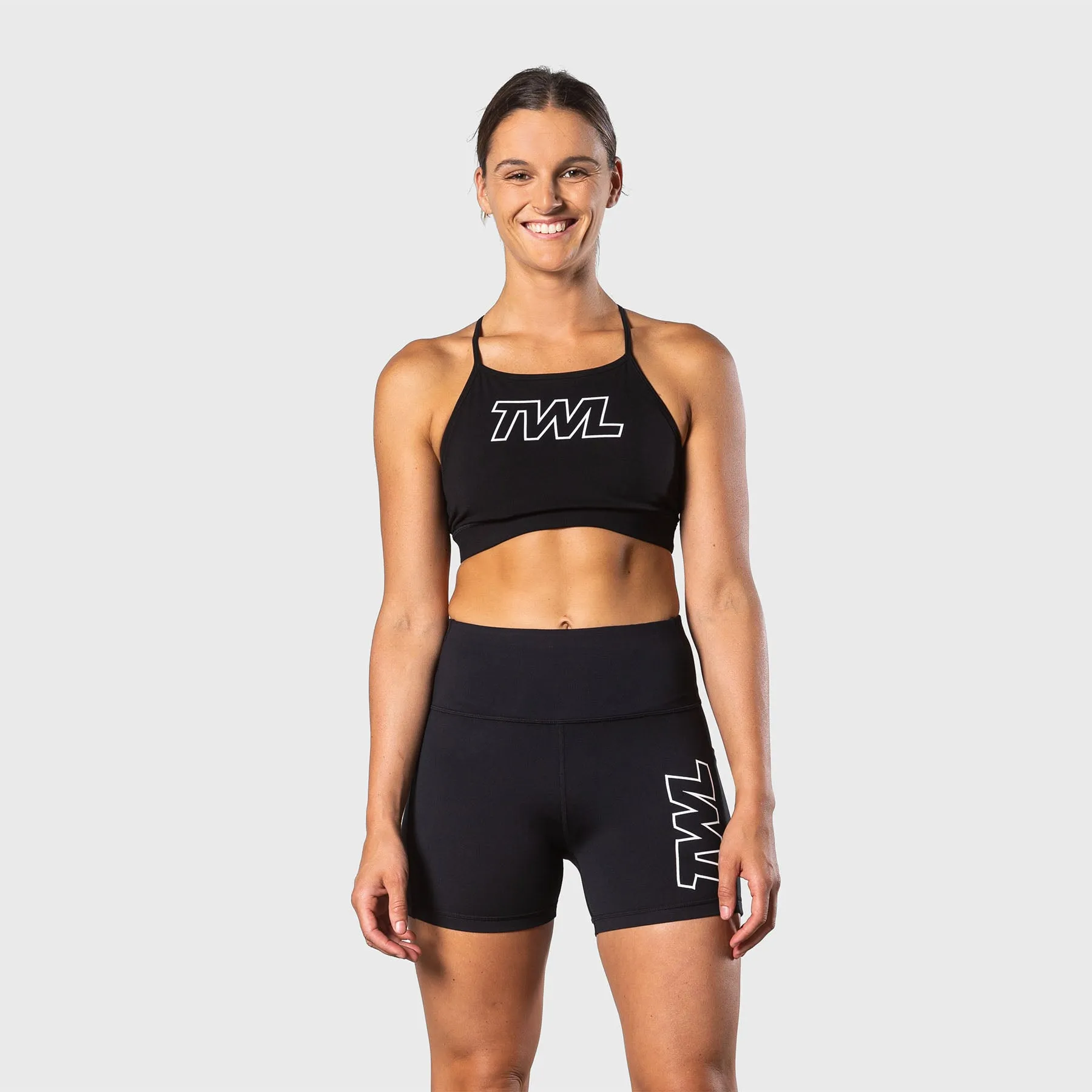 TWL - WOMEN'S ENERGY SHORTS - ATHLETE - BLACK/WHITE