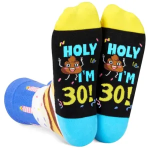 Unique 30th Birthday Gifts for Men Women, Crazy Silly 30st Birthday Socks, Funny Gift Idea for Unisex Adult 30-Year-Old