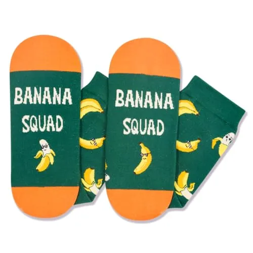 Unisex Funny Banana Gifts For Banana Lovers, Banana Socks Fruit Socks Women and Women Cool Socks