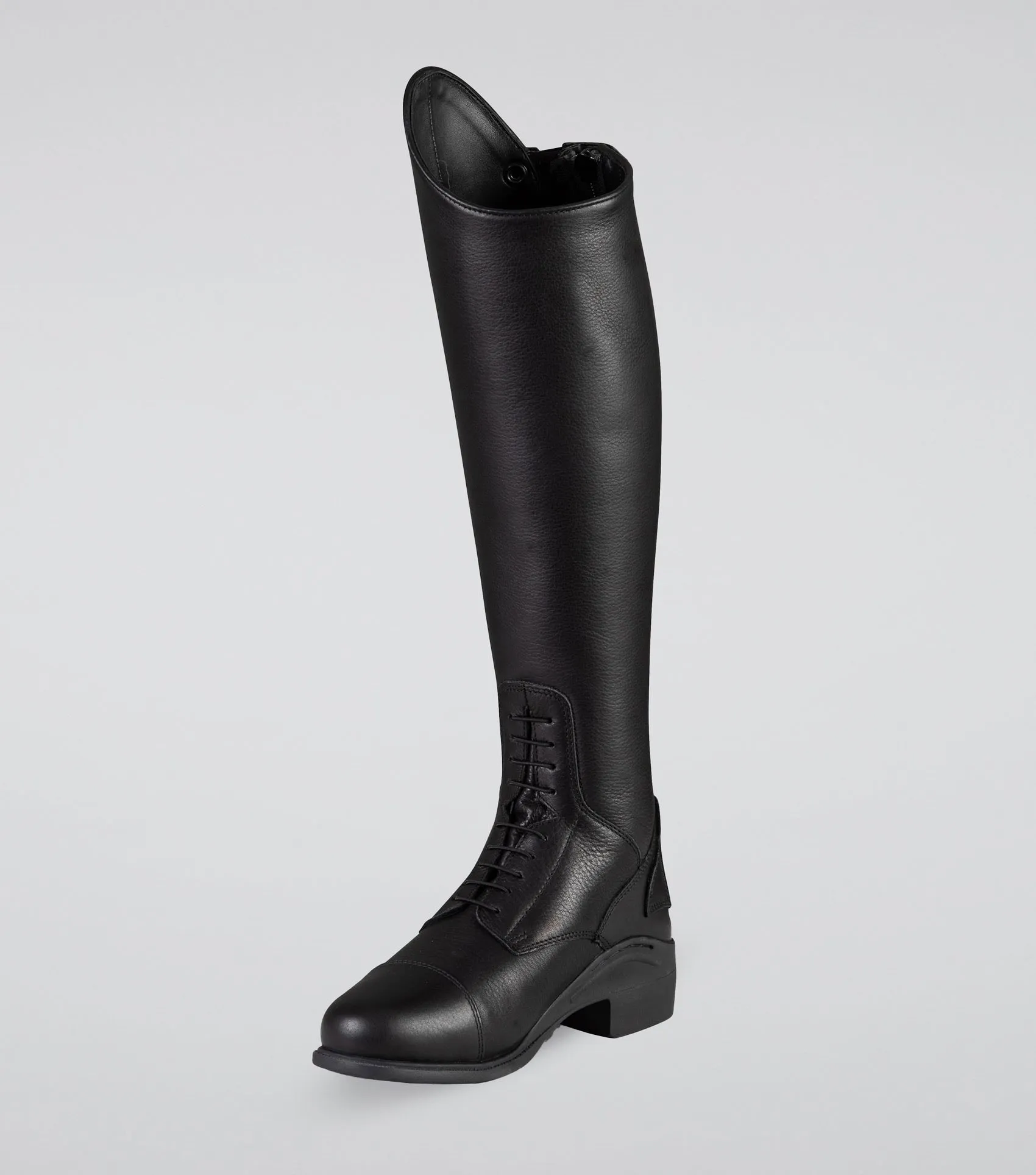 Vallardi Ladies Leather Field Tall Riding Boots Black (Regular Calf)
