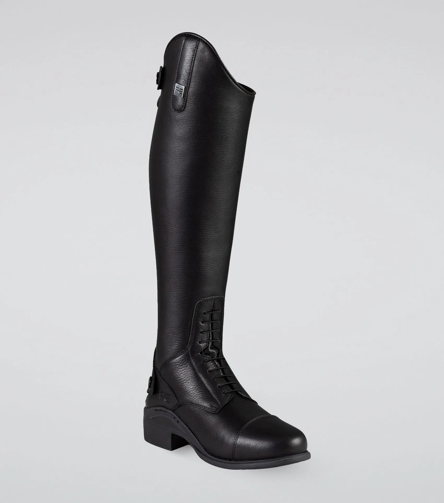 Vallardi Ladies Leather Field Tall Riding Boots Black (Regular Calf)