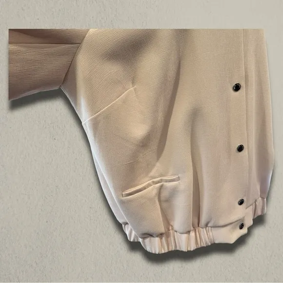 VINCE CAMUTO SNAP FRONT TEXTURED BOMBER JACKET 3X
