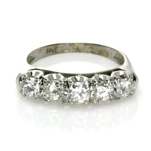 Vintage 1.00ct 5 Stone Wedding Band