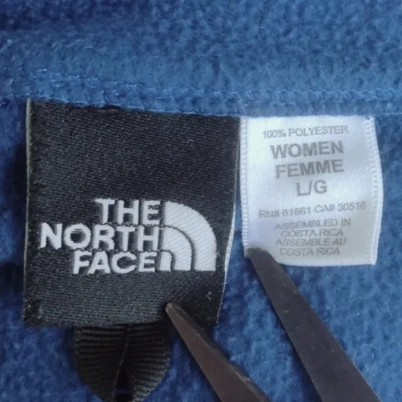 Vintage 90s North Face Blue Fleece Vest L