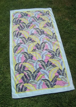 Vintage Palm Trees Graphic Beach Towel