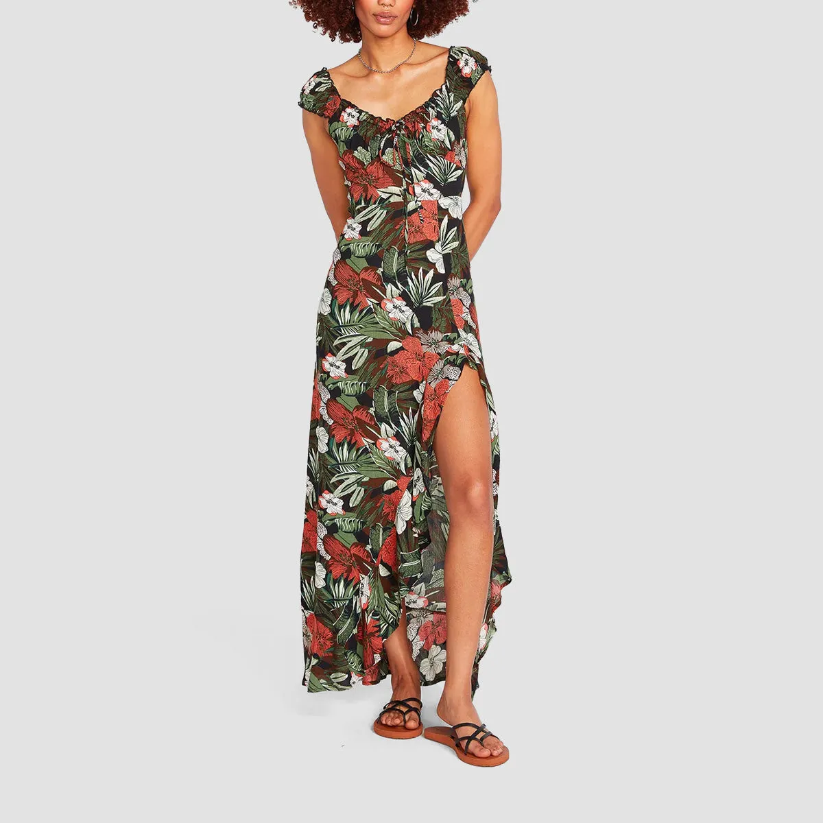 Volcom Coco Ho Dress Black Combo - Womens