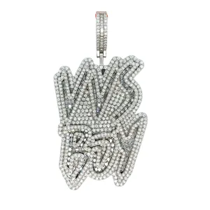 VVS Boy Lab-Created Moissanite Sterling Silver Charm Pendant - M414089