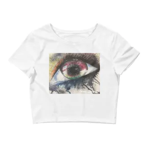 Watercolor Eye I Women's Crop Top