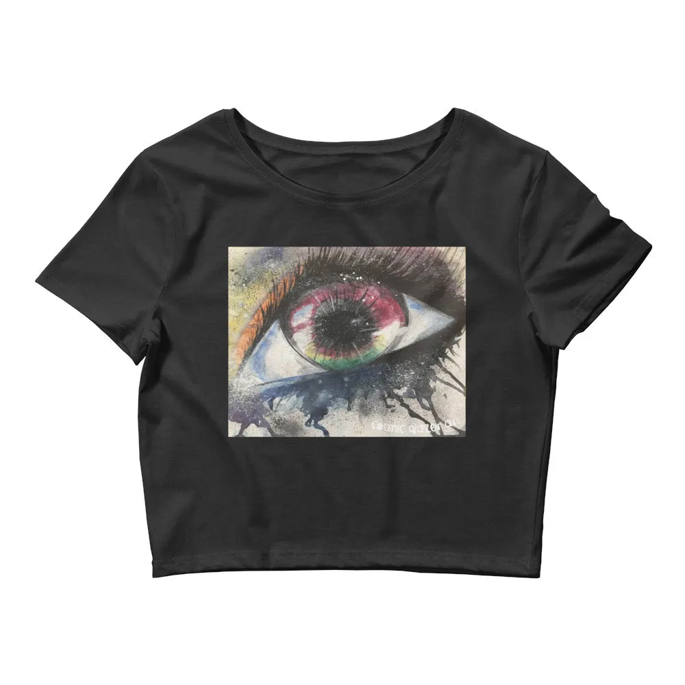 Watercolor Eye I Women's Crop Top