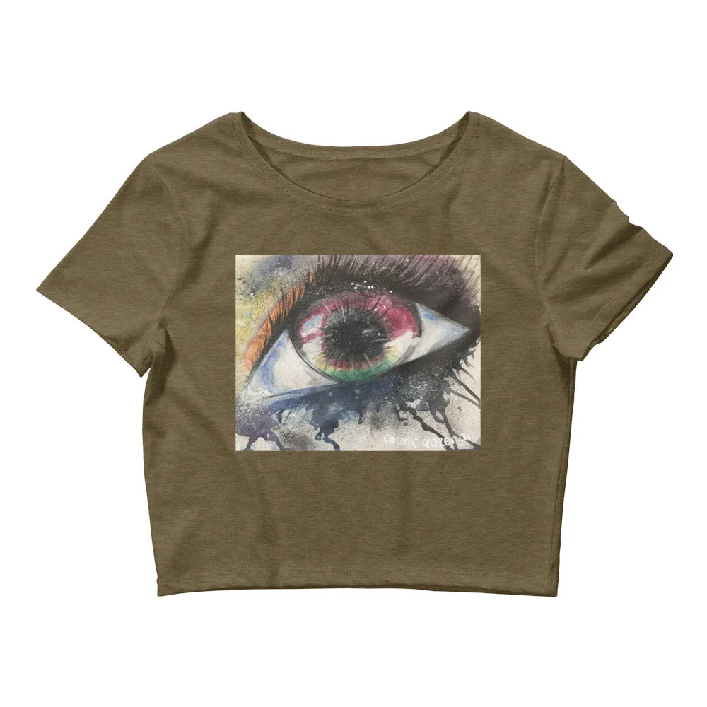 Watercolor Eye I Women's Crop Top