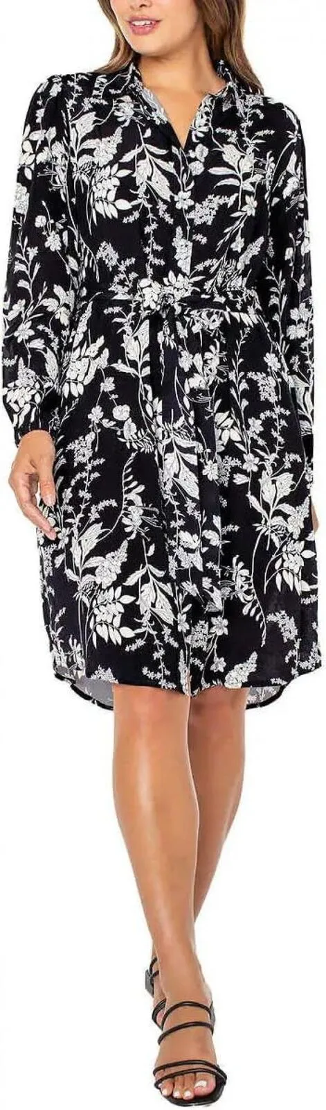 Well Worn Women's Collared Midi Dress with Pockets 1749069