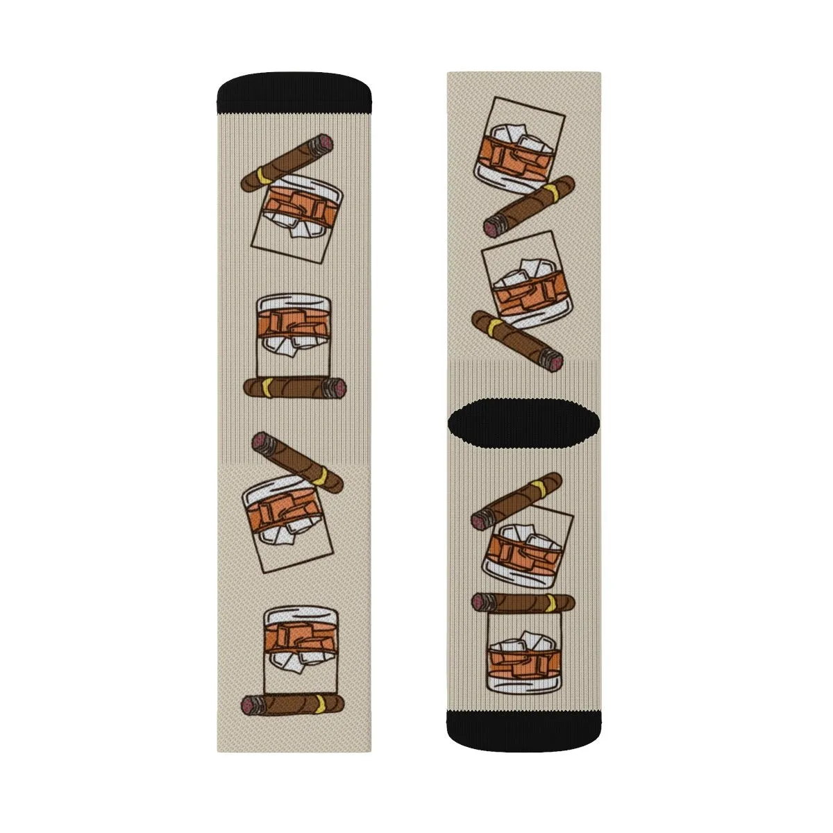 Whiskey & Cigars Adult Crew Socks