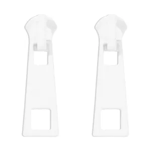 White Enamel & Silver-Plated Zip Drop Earrings
