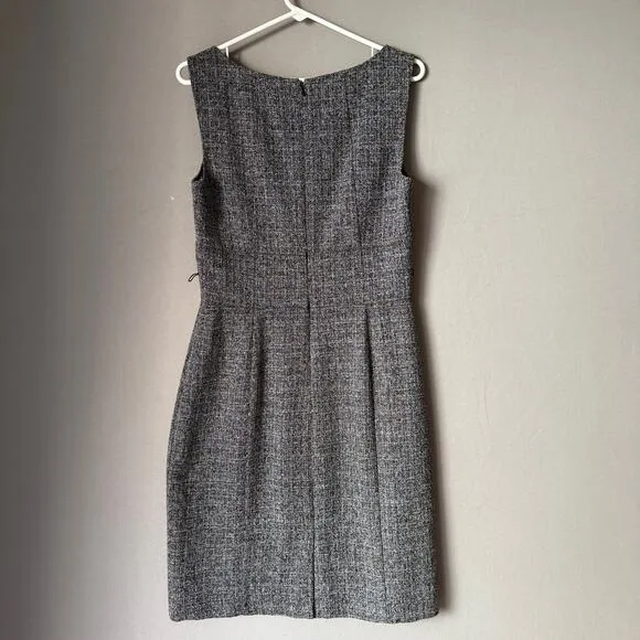White House Black Market sz 8 Gray career sheath mini dress NWOT