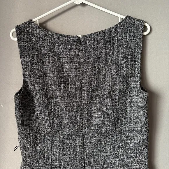 White House Black Market sz 8 Gray career sheath mini dress NWOT