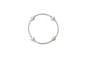 White Pearl Blessing Bracelet: 8 mm