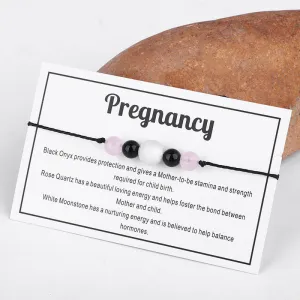 White Quartz 'Pregnancy' Adjustable Bracelet