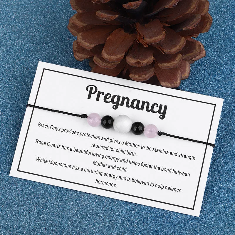 White Quartz 'Pregnancy' Adjustable Bracelet