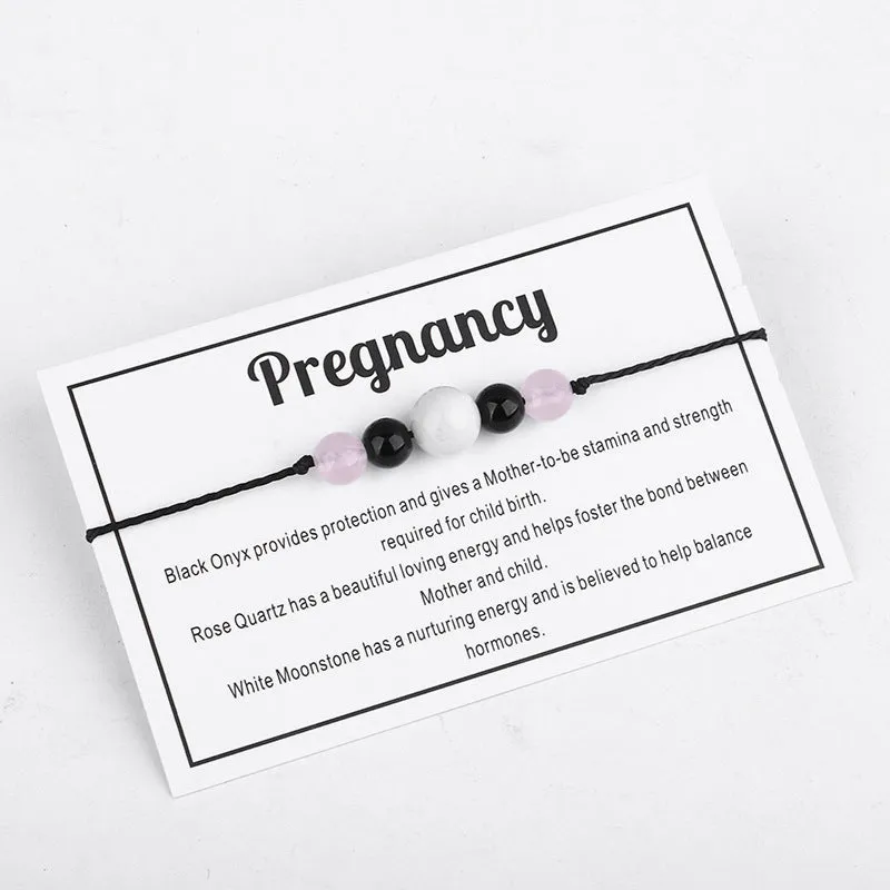 White Quartz 'Pregnancy' Adjustable Bracelet