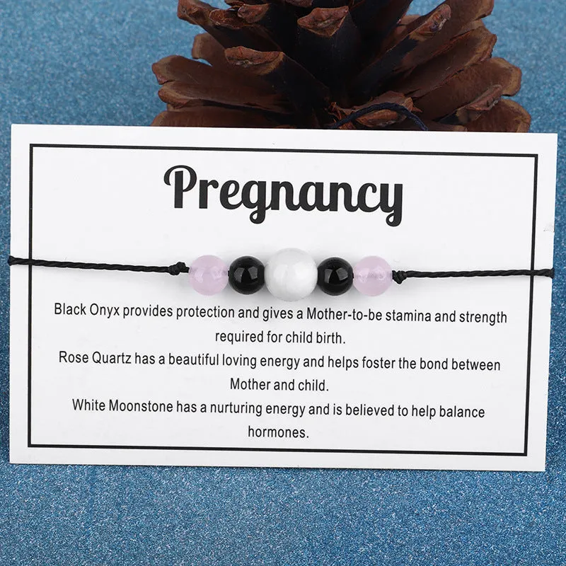 White Quartz 'Pregnancy' Adjustable Bracelet