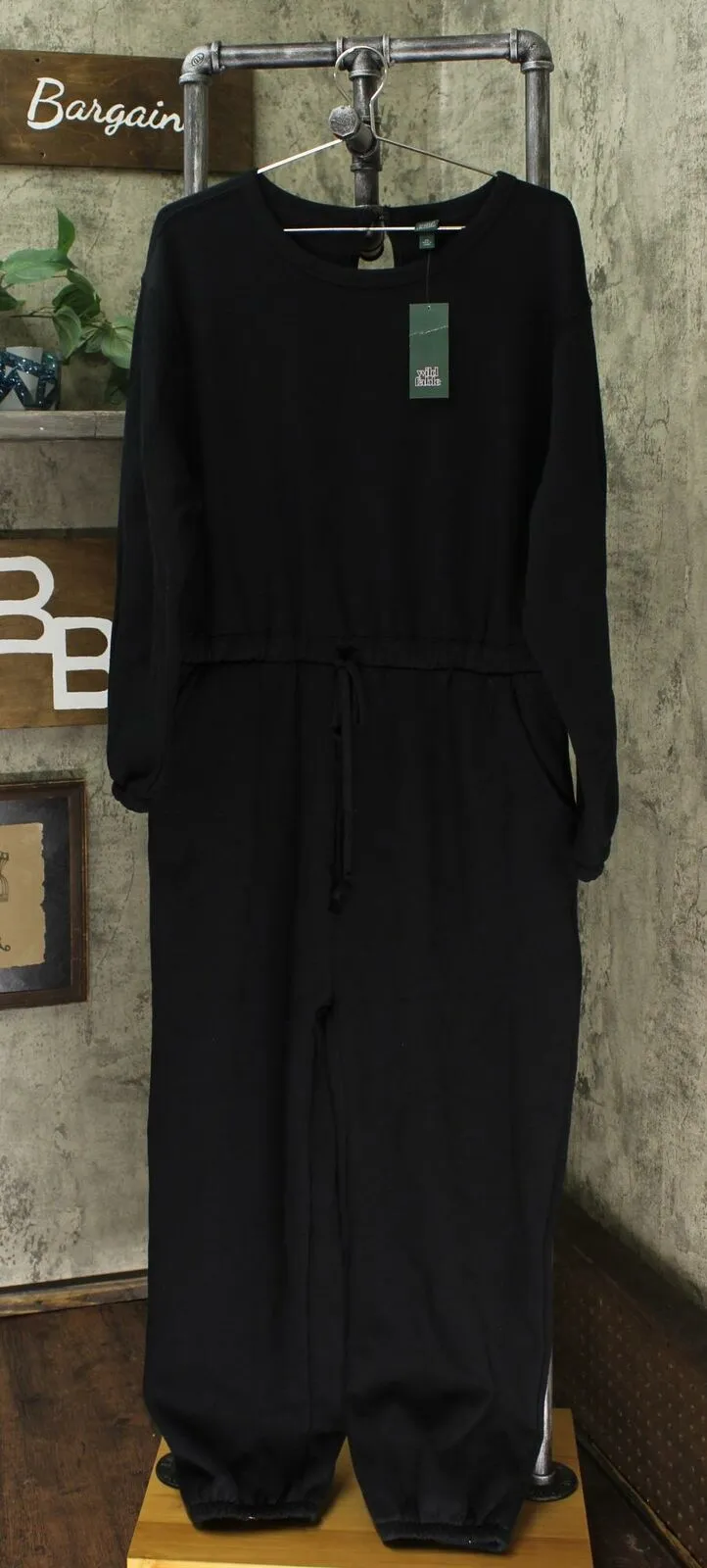 Wild Fable Women's Long Sleeve Round Neck Fleece Jumpsuit