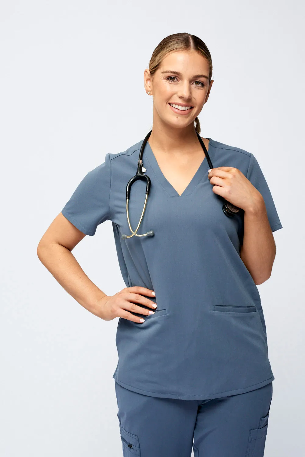 Women's 3-Pocket Scrub Top